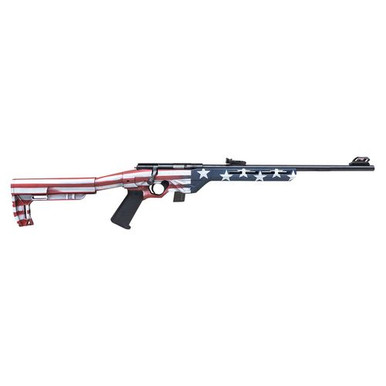 Citadel - CIT22LRBLTUSA Trakr 22 LR 10+1 18" Blued Steel Barrel & Receiver, American Flag Synthetic Stock