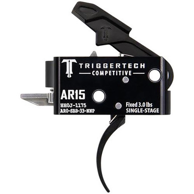 TriggerTech AR0SBB33NNP Competitive  Pro Curved Single-Stage 3 lbs Fixed for AR-15
