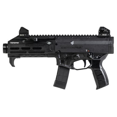 CZ-USA 91421 Scorpion 3+ 9mm Luger Caliber with 7.80" Threaded Barrel, 20+1 Capacity, Overall Black Finish & Polymer Receiver/Grip