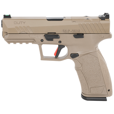 Tisas PX-9 Gen3 Duty 9mm Luger Caliber Pistol with 4.11" Barrel, 20+1 or 18+1, FDE