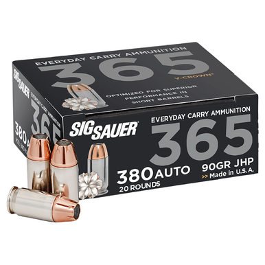 Sig Sauer E380A136520 Elite Defense 365 380 ACP 90 gr V-Crown Jacketed Hollow Point (VJHP)