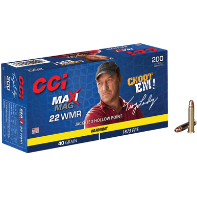 CCI 958 Maxi-Mag Varmint 22 WMR 40 gr Jacket Hollow Point 200 Per Box/ 10 Case