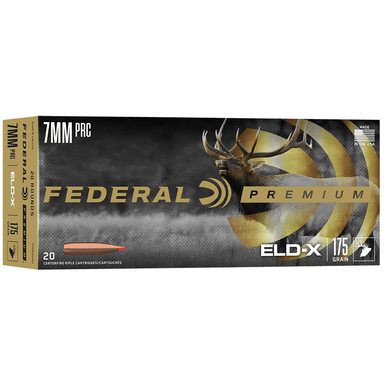 Federal P7PRCELDX1 Premium ELD-X 7mm PRC 175 gr Extremely Low Drag eXpanding 20 Per Box