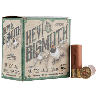 HEVI-Shot HS14706 HEVI-Bismuth 12 Gauge 2.75" 1 1/4 oz 1450 fps Bismuth 6 Shot 25 Bx