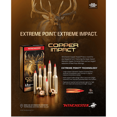 Winchester Ammo X68WCLF Copper Impact 6.8 Western 162 gr Copper Extreme Point Lead Free 20 Per Box