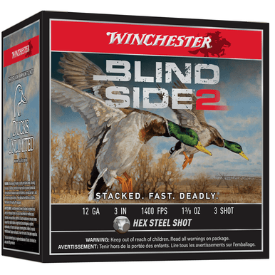 Winchester Ammo XBS1233 Blind Side 2 12 Gauge 3" 1 3/8 oz 1400 fps 3 Shot 25 Bx