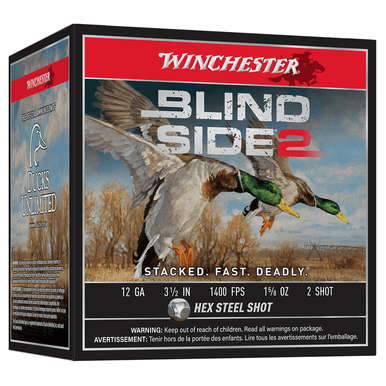 Winchester Ammo XBS12L2 Blind Side 2 12 Gauge 3.50" 1 5/8 oz 1400 fps 2 Shot 25 Bx
