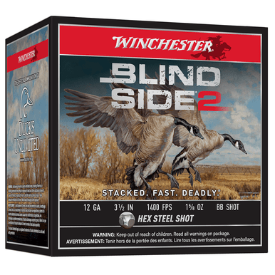 Winchester Ammo XBS12LBB Blind Side 2 12 Gauge 3.50" 1 5/8 oz 1400 fps BB Shot 25 Bx