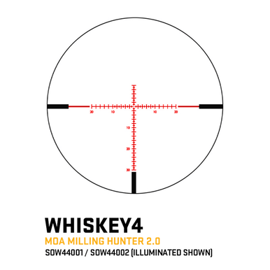 Sig Sauer Electro-Optics SOW44001 Whiskey4 Black 4-16x44mm 30mm Tube MOA Milling Hunter 2.0 Reticle