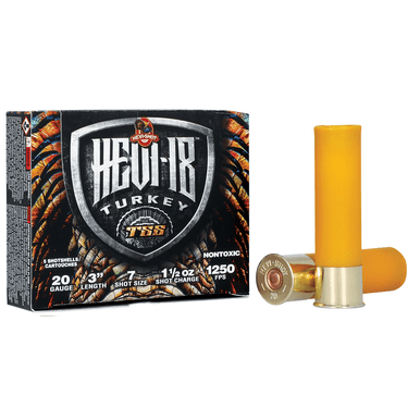 HEVI-Shot HEVI-18 TSS Turkey 20 Gauge 3" 1 1/2 oz Tungsten 7 Shot Shotshell Ammunition (5 Rounds)