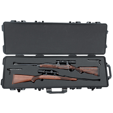 Boyt Harness H51 H-Series Double Gun Case Water Resistant Black Polypropylene with Ball Bearing Wheels