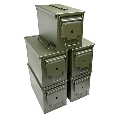 5 Pack BlackHawk M2A1 .50 Cal Green Ammo Cans