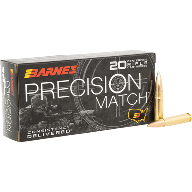 Barnes Bullets 32134 Precision Match 300 Blackout 220 gr Jacket Hollow Point 20 Per Box