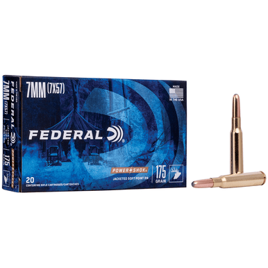 Federal 7A Power-Shok 7mm Mauser 175 gr Jacketed Soft Point 20 Per Box