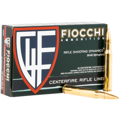 Fiocchi Range Dynamics 30-06 Springfield 150 gr Full Metal Jacket Boat Tail 20 Per Box