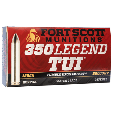 Fort Scott Munitions 350125SCV Tumble Upon Impact (TUI) Rifle 350 Legend 125 gr Solid Copper Spun 20 Per Box