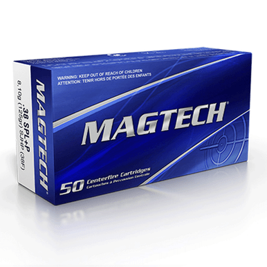 Magtech 38F Range/Training 38 Special +P 125 gr Semi Jacketed Hollow Point 50 Per Box