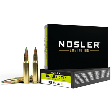 Nosler Ballistic Tip 308 Win 125 gr Spitzer Ballistic Tip 20 Per Box