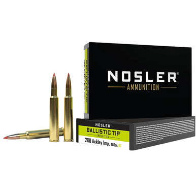 Nosler Ballistic Tip 280 Ackley Improved 140 gr Spitzer Ballistic Tip 20 Per Box