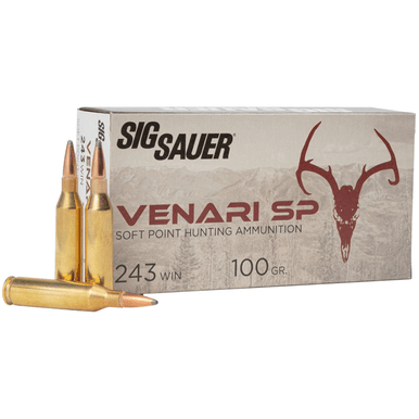 Sig Sauer Venari 243 Win 100 gr Soft Point 20 Per Box Hunting Ammo