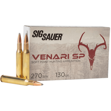 Sig Sauer Venari 270 Win 130 gr Soft Point 20 Per Box Hunting Ammo