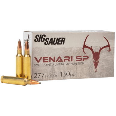 Sig Sauer Venari 277 Sig Fury 130 gr Soft Point 20 Per Box Hunting Ammo