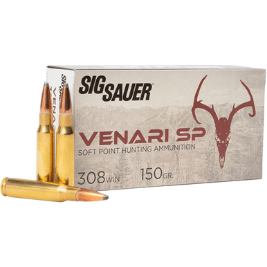 Sig Sauer Venari 308 Win 150 gr Soft Point 20 Per Box Hunting Ammo