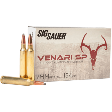 Sig Sauer Venari 7mm Rem Mag 154 gr Soft Point 20 Per Box Hunting Ammo