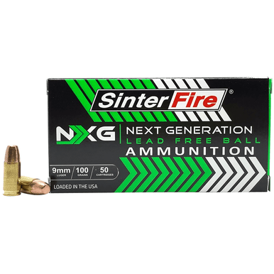 SinterFire Inc Next Generation (NXG) 9mm Luger 100 gr Lead Free Ball 50 Per Box