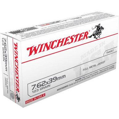 Winchester Ammo USA 7.62x39mm 123 gr Full Metal Jacket 20 Per Box