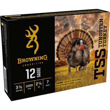 Browning Ammo TSS Tungsten Turkey 12 Gauge 3.50" 2 1/4 oz Tungsten 7 Shot 5 Per Box