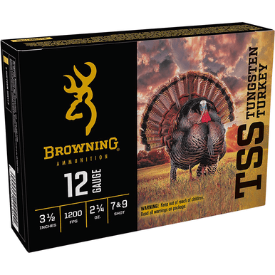 Browning Ammo TSS Tungsten Turkey 12 Gauge 3.50" 2 1/4 oz Tungsten 7/9 Shot 5 Per Box