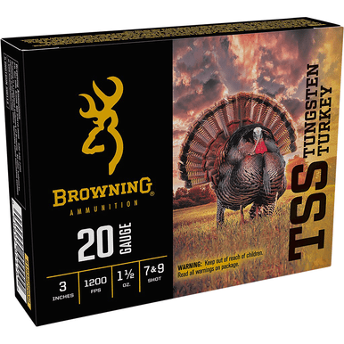 Browning Ammo TSS Tungsten Turkey 20 Gauge 3" 1 1/2 oz Tungsten 7/9 Shot 5 Per Box