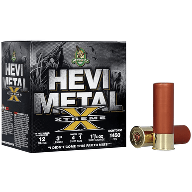 HEVI-Shot HEVI-Metal Extreme 12 Gauge 3" 1 1/4 oz Steel/ Tungsten 4/1 Shot 25 Per Box