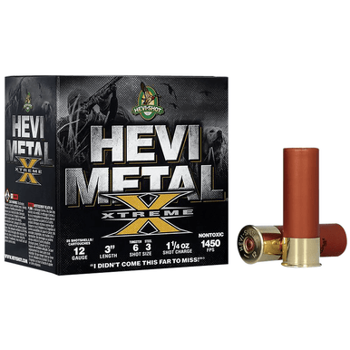 HEVI-Shot HEVI-Metal Extreme 12 Gauge 3" 1 1/4 oz Steel/ Tungsten 6/3 Shot 25 Per Box