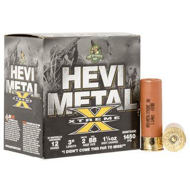 HEVI-Shot HEVI-Metal Extreme 12 Gauge 3" 1 1/4 oz Steel/ Tungsten 2/BB Shot 25 Per Box