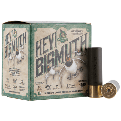 HEVI-Shot HEVI-Bismuth 10 Gauge 3.50" 1 3/4 oz Bismuth 2 Shot 25 Per Box