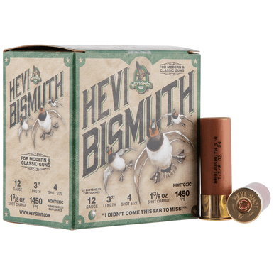 HEVI-Shot HEVI-Bismuth 12 Gauge 3" 1 3/8 oz Bismuth 4 Shot 25 Per Box