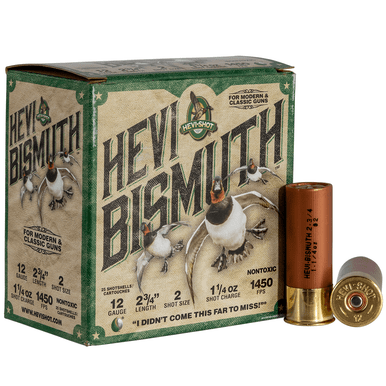 HEVI-Shot HEVI-Bismuth 12 Gauge 2.75" 1 1/4 oz Bismuth 2 Shot 25 Per Box