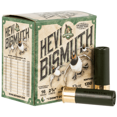 HEVI-Shot HEVI-Bismuth 16 Gauge 2.75" 1 1/8 oz Bismuth 6 Shot 25 Per Box