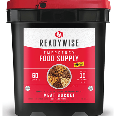 ReadyWise Grab N Go Bucket Freeze Dried Meat/Rice 60 Servings per Bucket