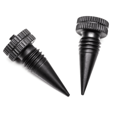 Accu-Tac LRS0200 LR-10 Set Black Oxide Aluminum with Screw On Design for Accu-Tac Bipod