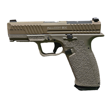 Live Free Armory LF9910022 Falcon 9X 9mm Luger 17+1 4.02" Black Nitride Steel Barrel, Elite Flat Dark Earth Cerakote Optic Cut/Serrated Stainless Steel Slide & Cerakote Polymer Frame w/Beavertail & Picatinny Rail Textured Grip