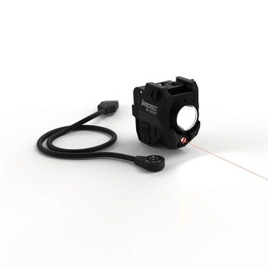 iProtec IPRSPS0003 RM185LSR Rail-Mount Firearm Light with Red Laser Black 185 Lumen White Light