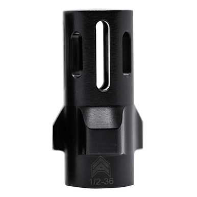Angstadt Arms AA093LHB36 Flash Hider Black Hardcoat Anodized Steel with 1/2"-36 tpi Threads 1.42" OAL for 9mm Luger