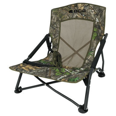 Bog-Pod Snood Low-Profile Chair, 4 Legs, Mossy Oak Camo, Steel Frame with Carry Strap - 1134444