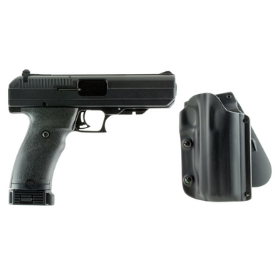 Hi-Point JCP - 40 S&W Caliber, 4.50" Barrel, 10+1 Capacity - Overall Black Finish, Picatinny Rail Frame, Serrated Steel Slide, Polymer Grip - Includes Galco M5X Holster - 34010M5X