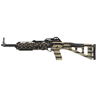 Hi-Point 995TS Carbine - 9mm Luger, 10+1 Capacity, 16.50" Barrel - FDE American Flag, Skeletonized Stock, Adjustable Sights - 995TSFLGFDE