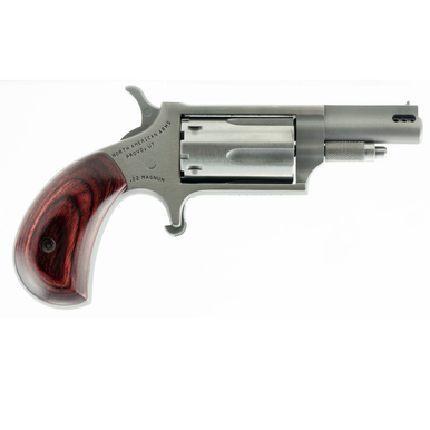 North American Arms Mini-Revolver 22 LR/22 WMR with 1.63" Ported Barrel, Rosewood Birdshead Grip - 22MCP