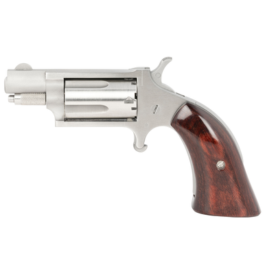 North American Arms Mini-Revolver 22 Winchester Magnum Rimfire with 5 Round Capacity Cylinder, 1.13-inch Barrel, Stainless Steel Barrel/Cylinder/Frame, Exclusive Wood Boot Grip - 22MSGBG